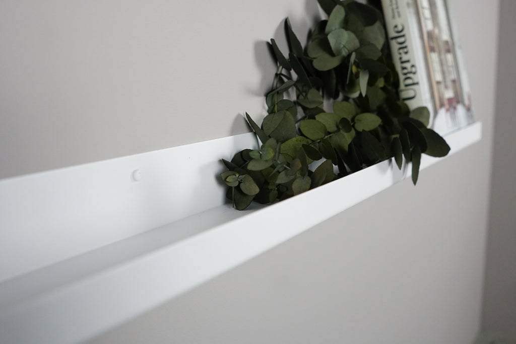 white picture ledge shelf